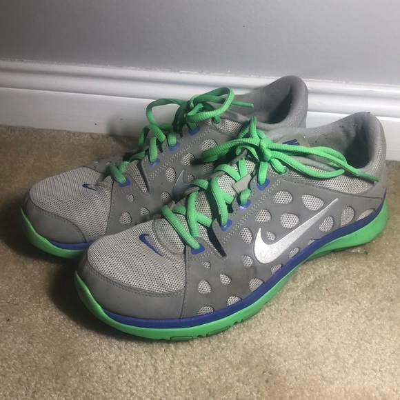 Nike Training Shoes -💚💙🤍- Barely Worn - Picture 1 of 15